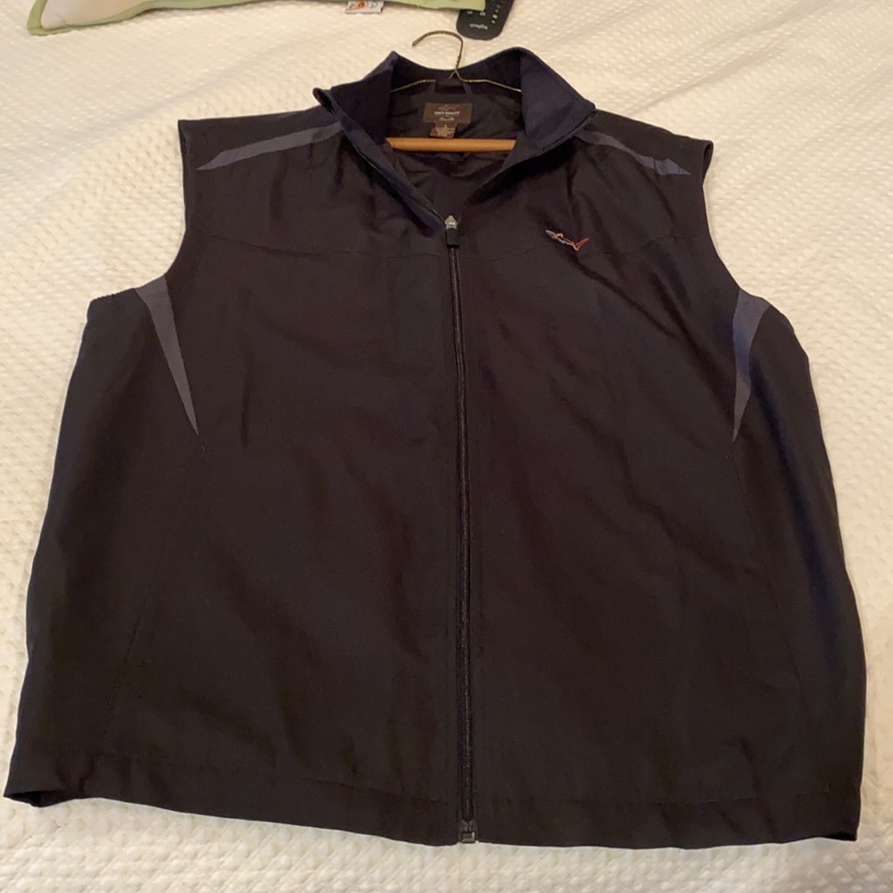 Greg Norman sleeveless golf zip up Men Size Large